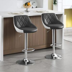 WOLTU BH30grw-1 Grey+White Swivel Bar Stool - Bar stool WOLTU BH30grw-1 Grey+White Swivel Bar Stool - Bar stool