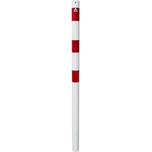Palo di blocco, Ø 60 mm, bianco / rosso, da cementare Palo di blocco, Ø 60 mm, bianco / rosso, da cementare