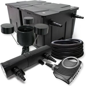 Wiltec Fuente + Estanque de jardín set de filtro biológico 60000l 36W UVC Clarificador Bomba Manguera - Conjunto de filtros para estanque Wiltec Fuente + Estanque de jardín set de filtro biológico 60000l 36W UVC Clarificador Bomba Manguera - Conjunto de filtros para estanque