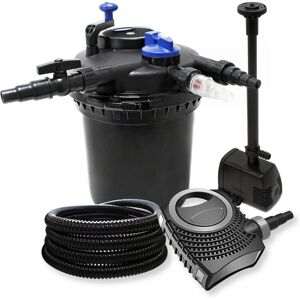 Wiltec - Druckfilter-Set 30000L 18W UVC Klärer 70W Pumpe Schlauch - Teichfilter Wiltec - Druckfilter-Set 30000L 18W UVC Klärer 70W Pumpe Schlauch - Teichfilter