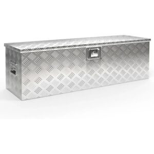 Wiltec Cassetta degli Attrezzi in Alluminio 124x37x38cm Chiusura Sicura Wiltec Cassetta degli Attrezzi in Alluminio 124x37x38cm Chiusura Sicura