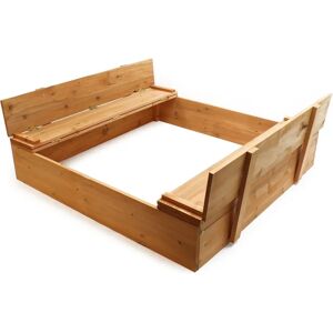 Wiltec Modèle - Bac à sable en bois avec couverture et bancs - Espace de jeu enfants - Publicité Wiltec Modèle - Bac à sable en bois avec couverture et bancs - Espace de jeu enfants - Publicité