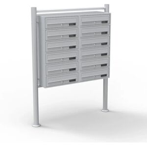 Buzón de 12 compartimentos resistente a la intemperie - Acero galvanizado duradero Buzón de 12 compartimentos resistente a la intemperie - Acero galvanizado duradero