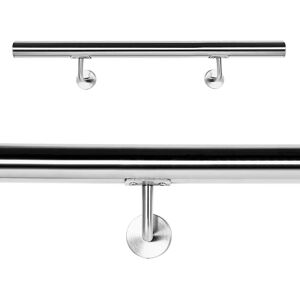 Wiltec Modèle Handrail en Acier Inox 120cm - Fixation Murale - Publicité Wiltec Modèle Handrail en Acier Inox 120cm - Fixation Murale - Publicité