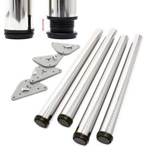 Wiltec Gambe Regolabili in Acciaio Inox - Set di 4 Ø60mm 710mm Wiltec Gambe Regolabili in Acciaio Inox - Set di 4 Ø60mm 710mm