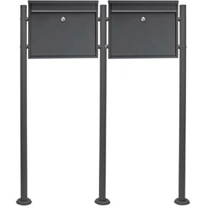 Kit de boîte aux lettres en acier double Wiltec - Type V13 - Publicité Kit de boîte aux lettres en acier double Wiltec - Type V13 - Publicité