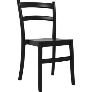 Pricenet Silla Tiffany Negra - Resistente al clima Plástico Modern - Silla Pricenet Silla Tiffany Negra - Resistente al clima Plástico Modern - Silla