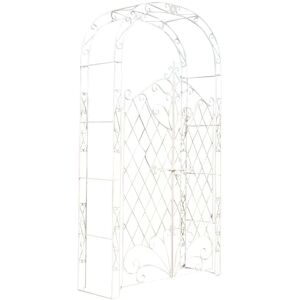 CLP Arc de Jardin avec Porte Melissa - Métal & Métal - Crème Antique - Arc de Jardin - Publicité CLP Arc de Jardin avec Porte Melissa - Métal & Métal - Crème Antique - Arc de Jardin - Publicité