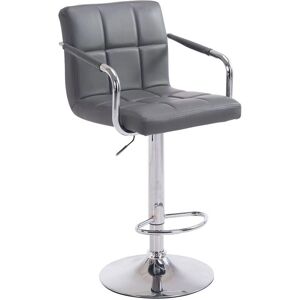 Tabouret de bar moderne réglable CLP V2 - Similicuir et Chrome Tabouret de bar moderne réglable CLP V2 - Similicuir et Chrome