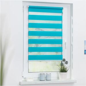 Lichtblick Duo-Rollo, Klemmfix, 70 x 150 cm, Polyester, blauw - Duo Rolgordijn Lichtblick Duo-Rollo, Klemmfix, 70 x 150 cm, Polyester, blauw - Duo Rolgordijn