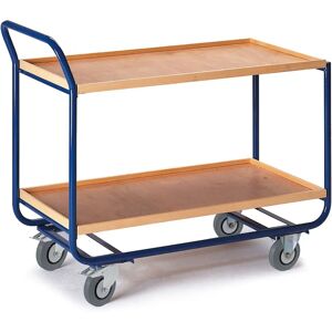 Rollcart Tischwagen mit 2 Etagen - Blau - 150kg Tragkraft Rollcart Tischwagen mit 2 Etagen - Blau - 150kg Tragkraft