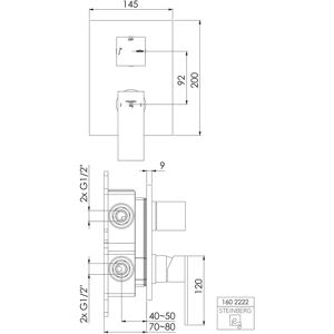 Amestecător de duș/ cadă serie 160 Steinberg pentru montaj pe perete - Tip produs Amestecător de duș/ cadă serie 160 Steinberg pentru montaj pe perete - Tip produs