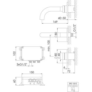Amestecător de lavoar Steinberg iFlow - Totalmente electronic - Proiecție 169mm Amestecător de lavoar Steinberg iFlow - Totalmente electronic - Proiecție 169mm