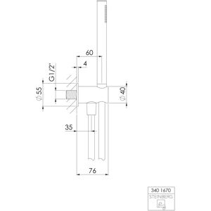 Set duș manual Steinberg Seria 340 - Montaj pe perete, furtun 1500mm, Negru Mat Set duș manual Steinberg Seria 340 - Montaj pe perete, furtun 1500mm, Negru Mat