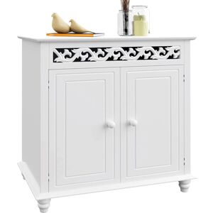 Armoire en Bois Blanc Jersey de Casaria - Style Rustique Armoire en Bois Blanc Jersey de Casaria - Style Rustique
