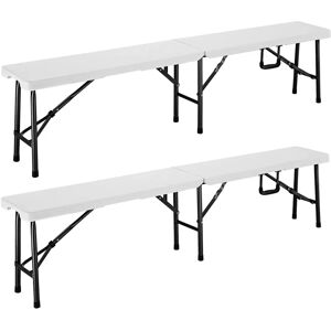 Ensemble de bancs de jardin pliables Casaria Deuba - Léger, 2 pièces Ensemble de bancs de jardin pliables Casaria Deuba - Léger, 2 pièces