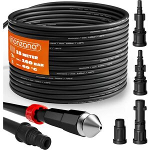 Deuba Drain Cleaner 15m Set with Adapters - High Pressure Pipe Cleaning Deuba Drain Cleaner 15m Set with Adapters - High Pressure Pipe Cleaning