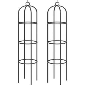 GARDREBRUK Garden Arch with Door - 200 cm - Black GARDREBRUK Garden Arch with Door - 200 cm - Black