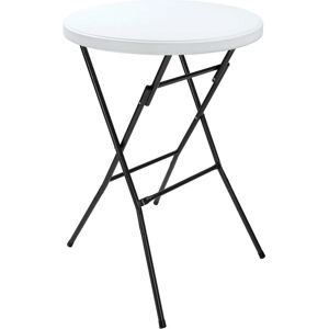 Casaria White Foldable High Bar Table - High Table Casaria White Foldable High Bar Table - High Table