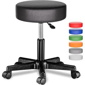 Casaria Deuba Swivel Stool - Adjustable Height - 360° Rotating - Faux Leather - 10cm Padding - Black Casaria Deuba Swivel Stool - Adjustable Height - 360° Rotating - Faux Leather - 10cm Padding - Black