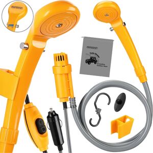 Deuba Monzana Campingdusche - Tragbare 12V Autoadapter, 2m Schlauch, 5m Kabel, Einstellbarer Druck Deuba Monzana Campingdusche - Tragbare 12V Autoadapter, 2m Schlauch, 5m Kabel, Einstellbarer Druck