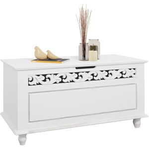 Deuba Arcón de madera Jersey - Storage Chest - White Elegant Design Deuba Arcón de madera Jersey - Storage Chest - White Elegant Design