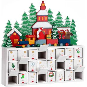 Spielwerk Wooden Advent Calendar with 24 Drawers - Landscape Style Spielwerk Wooden Advent Calendar with 24 Drawers - Landscape Style