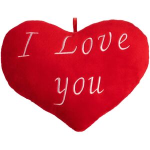 Deuba Heart-Shaped Plush Cushion - I Love You - 26cm Deuba Heart-Shaped Plush Cushion - I Love You - 26cm