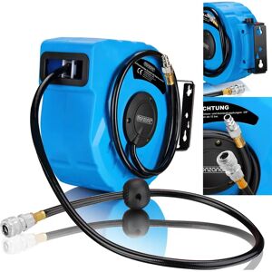 Monzana Air Hose Reel 10m - Compact, Wall-Mounted, UV-Resistant Monzana Air Hose Reel 10m - Compact, Wall-Mounted, UV-Resistant