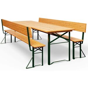 Casaria Garden Furniture Set - Foldable Table and Benches Casaria Garden Furniture Set - Foldable Table and Benches