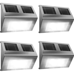Deuba Solar Wall Lamp - Automatic Dusk-to-Dawn Solar Light - Wall Light, Stainless Steel Deuba Solar Wall Lamp - Automatic Dusk-to-Dawn Solar Light - Wall Light, Stainless Steel