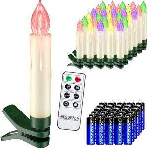 Monzana LED Battery Christmas Tree Candles Set 20-40 Lights Monzana LED Battery Christmas Tree Candles Set 20-40 Lights