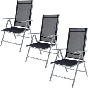 Ensemble de Chaises de Jardin Casaria avec Dossier Haut Réglable - Résistant aux Intempéries, 3 Pièces Ensemble de Chaises de Jardin Casaria avec Dossier Haut Réglable - Résistant aux Intempéries, 3 Pièces