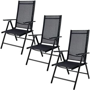 Chaises de Jardin Pliantes Casaria - Ensemble en Aluminium 7 Positions Réglables Chaises de Jardin Pliantes Casaria - Ensemble en Aluminium 7 Positions Réglables