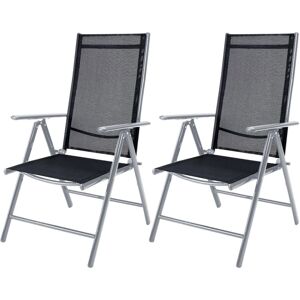 Chaises de Jardin Casaria à Dossier Réglable et Pliables Chaises de Jardin Casaria à Dossier Réglable et Pliables