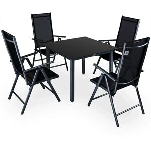 Casaria Garden Dining Set with 4 Chairs & 90x90 Table - Garden Furniture Casaria Garden Dining Set with 4 Chairs & 90x90 Table - Garden Furniture