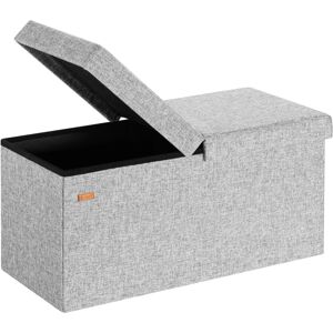 Casaria Deuba Banc de rangement pliable - Grande capacité - Gris clair - Banc / ottoman Casaria Deuba Banc de rangement pliable - Grande capacité - Gris clair - Banc / ottoman
