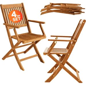 Casaria Deuba Garden Chairs Set - FSC Acacia Wood, Foldable, 4 Pieces Casaria Deuba Garden Chairs Set - FSC Acacia Wood, Foldable, 4 Pieces