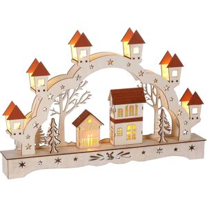 Monzana Wooden Christmas Arch with LED Lights - Indoor Holiday Decor Monzana Wooden Christmas Arch with LED Lights - Indoor Holiday Decor