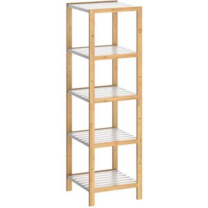 Étagère en bambou Casaria - 3-5 niveaux pour salle de bain et cuisine Étagère en bambou Casaria - 3-5 niveaux pour salle de bain et cuisine