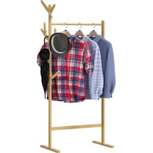 Casaria Bambus Clothes Rack 164x66x40cm Natural - Heavy Duty 8 Hooks Casaria Bambus Clothes Rack 164x66x40cm Natural - Heavy Duty 8 Hooks