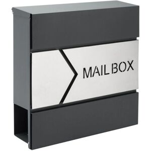 Monzana Steel Mailbox with Newspaper Slot - Weatherproof & Secure Monzana Steel Mailbox with Newspaper Slot - Weatherproof & Secure