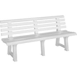Casaria Garden Bench 3-Seater 145x49x74cm 240kg Capacity - Outdoor Patio Balcony White Casaria Garden Bench 3-Seater 145x49x74cm 240kg Capacity - Outdoor Patio Balcony White