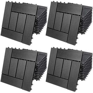 Deuba WPC Floor Tiles - 30x30cm, Antracite, 11 pcs/m² - Outdoor/Indoor Deuba WPC Floor Tiles - 30x30cm, Antracite, 11 pcs/m² - Outdoor/Indoor