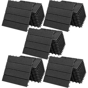 Casaria Deuba Set of 11-22-44 WPC Tiles - 30x30cm - Anthracite - Floor Tiles Casaria Deuba Set of 11-22-44 WPC Tiles - 30x30cm - Anthracite - Floor Tiles