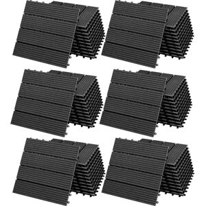 Casaria Deuba Set of 11-22-44 WPC Tiles - Classic Anthracite - Floor Tiles Casaria Deuba Set of 11-22-44 WPC Tiles - Classic Anthracite - Floor Tiles