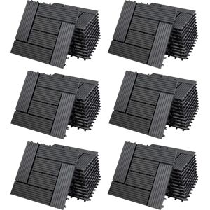 Deuba WPC Garden Tiles 30x30cm - Interlocking Anthracite - 6m² Deuba WPC Garden Tiles 30x30cm - Interlocking Anthracite - 6m²