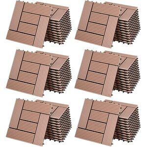 Casaria Deuba Garden Tiles 66pcs - Interlocking WPC 30x30cm - Terracotta Casaria Deuba Garden Tiles 66pcs - Interlocking WPC 30x30cm - Terracotta