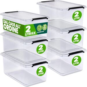 Deuba Aufbewahrungsbox Set - 30x20x12cm - Transparent - 5L Deuba Aufbewahrungsbox Set - 30x20x12cm - Transparent - 5L