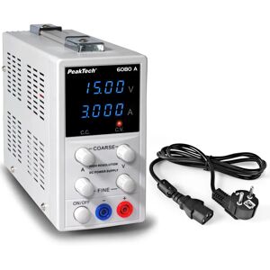PEAKTECH P 6080 A Alimentation de laboratoire linéaire 0-15 V/0-3 A PEAKTECH P 6080 A Alimentation de laboratoire linéaire 0-15 V/0-3 A